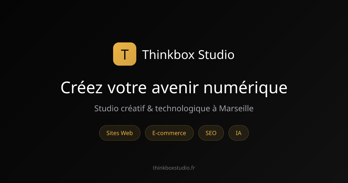 Thinkbox Studio — Studio Web, IA & Mobile à Marseille